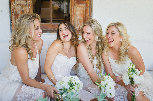 Candid Bridesmaid Portraits // Vintage Elegance Neutral South African Wedding //Lauren Kriedemann photography // via www.ConfettiDaydreams.com // 