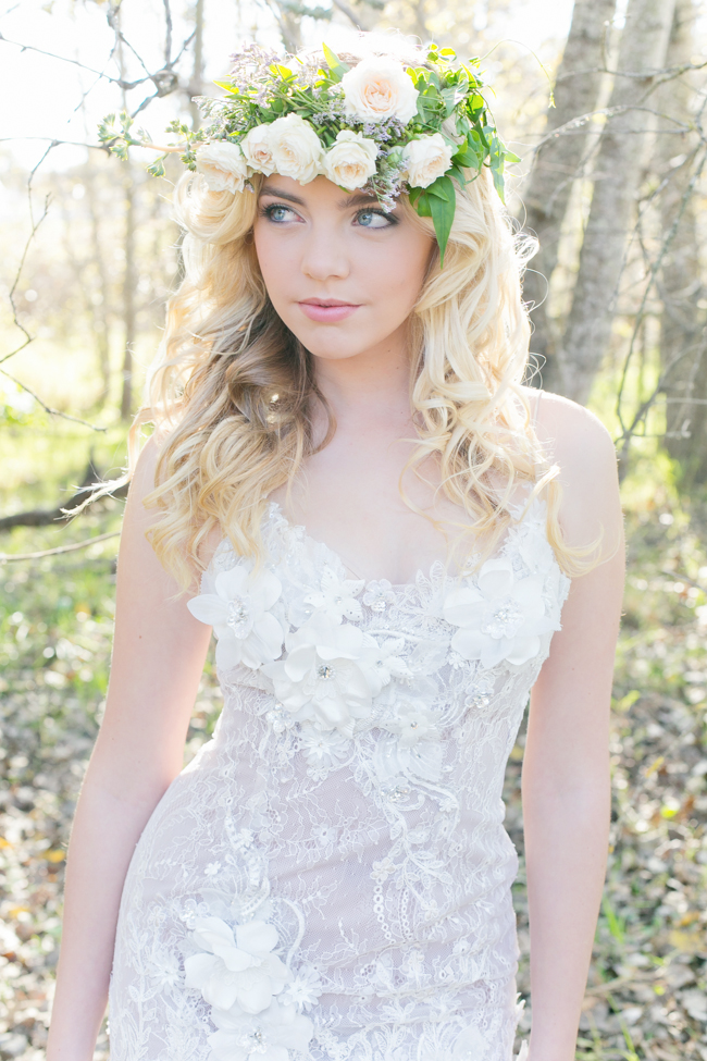  Enchanted Forest Bride :: Anna Georgina Wedding Dress :: Hair and make-up by Karenza :: Veronique Photography :: www.ConfettiDaydreams.com