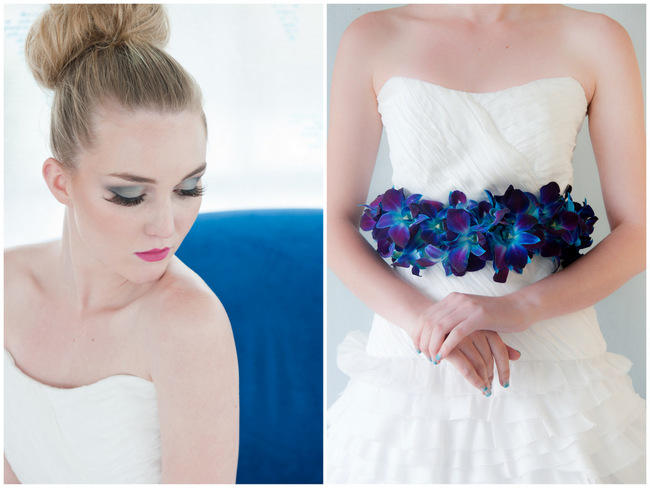 Orchid Belt // Amazing Blue and Purple Orchid Wedding Ideas // ST Photography // Fleur Le Cordeur // Nina Brown Style Coach // Lisa Brown // 