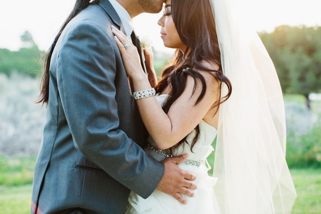 Outdoor Couple Portraits | Dreamy Blush Pink Grey California Wedding | Marianne Wilson Photography via ConfettiDaydreams.com