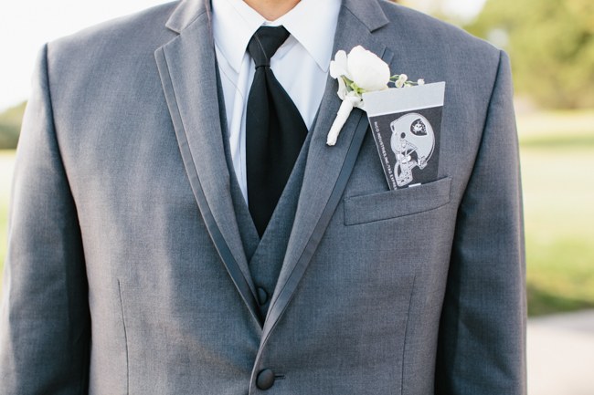 Boutonniere | Dreamy Blush Pink Grey California Wedding | Marianne Wilson Photography via ConfettiDaydreams.com