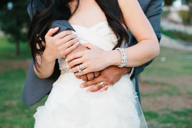 Outdoor Couple Portraits | Dreamy Blush Pink Grey California Wedding | Marianne Wilson Photography via ConfettiDaydreams.com