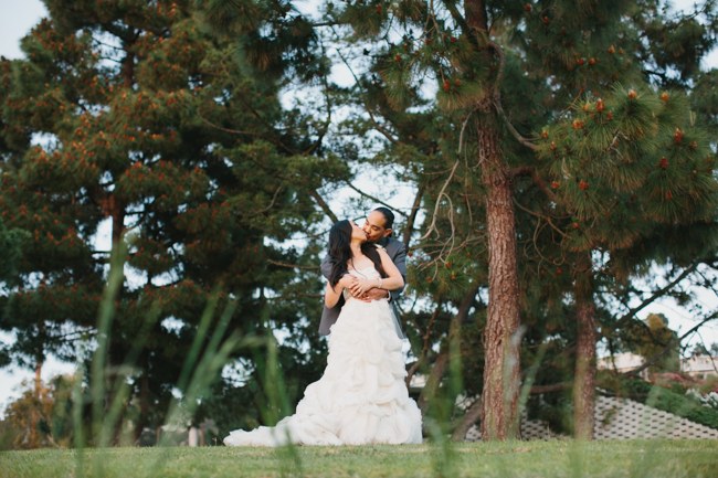 Outdoor Couple Portraits | Dreamy Blush Pink Grey California Wedding | Marianne Wilson Photography via ConfettiDaydreams.com