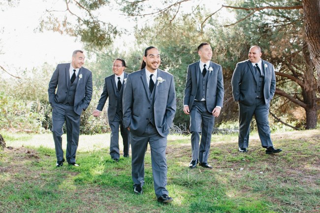 Groomsmen | Dreamy Blush Pink Grey California Wedding | Marianne Wilson Photography via ConfettiDaydreams.com