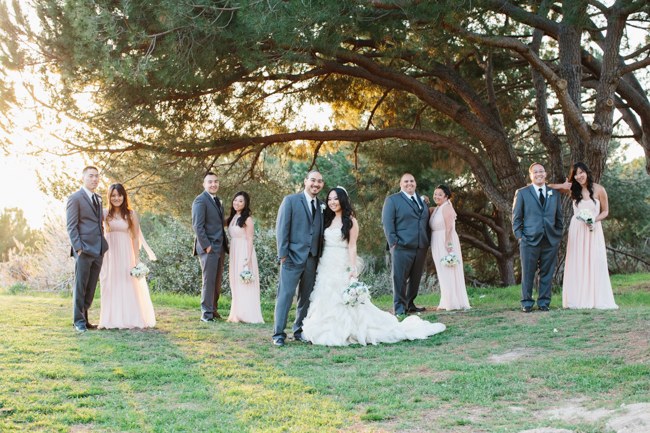 Outdoor Couple Portraits | Dreamy Blush Pink Grey California Wedding | Marianne Wilson Photography via ConfettiDaydreams.com