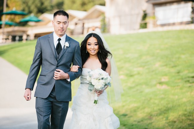 Outdoor Wedding Ceremony | Dreamy Blush Pink Grey California Wedding | Marianne Wilson Photography via ConfettiDaydreams.com