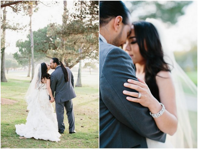 Outdoor Couple Portraits | Dreamy Blush Pink Grey California Wedding | Marianne Wilson Photography via ConfettiDaydreams.com