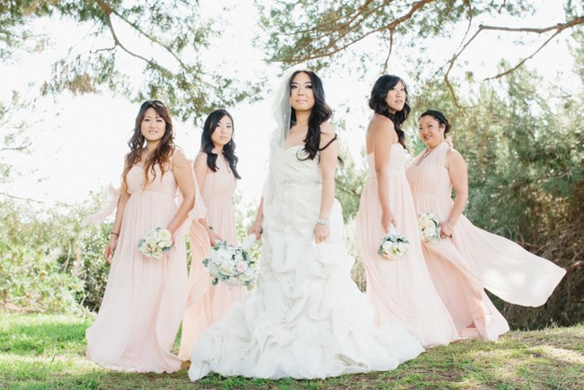 Dreamy Blush Pink & Grey Outdoor California Wedding