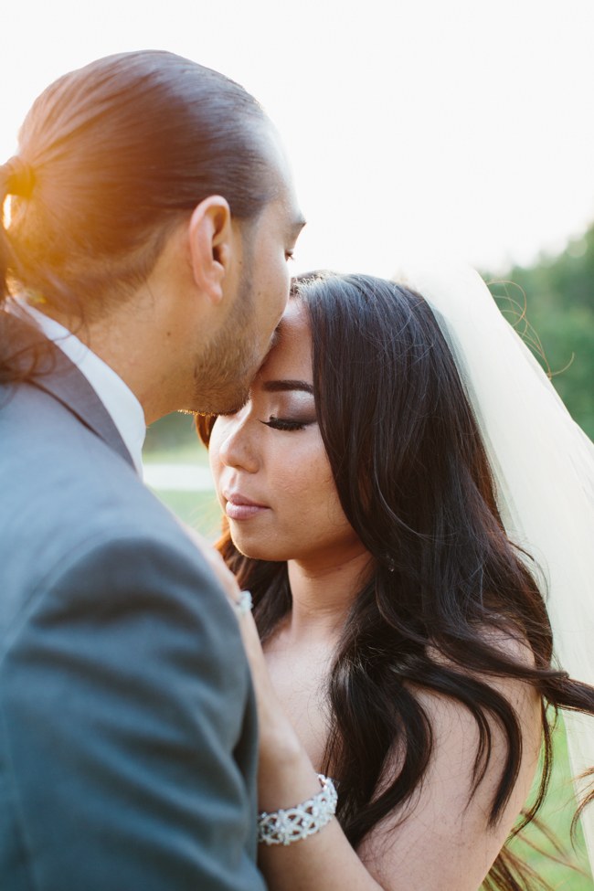 Outdoor Couple Portraits | Dreamy Blush Pink Grey California Wedding | Marianne Wilson Photography via ConfettiDaydreams.com