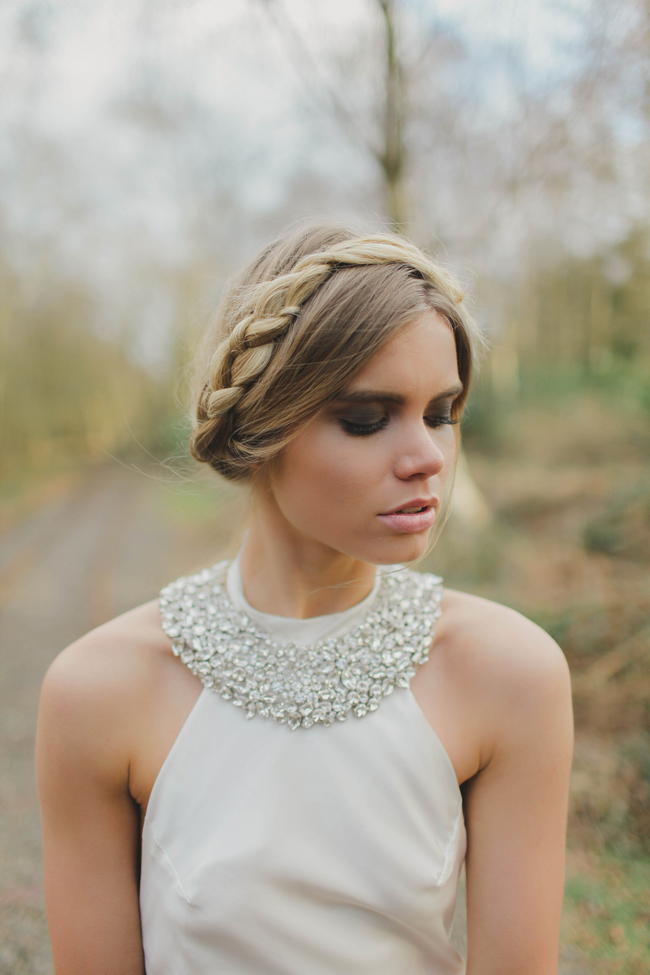 Braided updo // Bohemian Luxe - Boho Bride - Gibson Bespoke // Kirsty-Lyn Jameson Photography