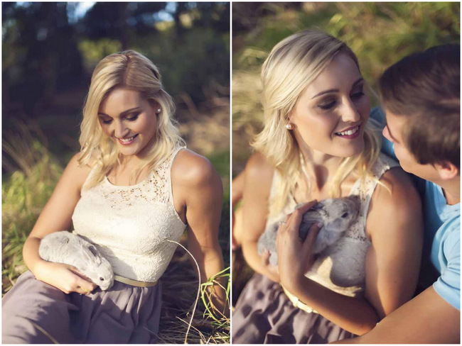 Bunnies and Balloons Engagement Shoot Ideas // Claire Thomson Photography