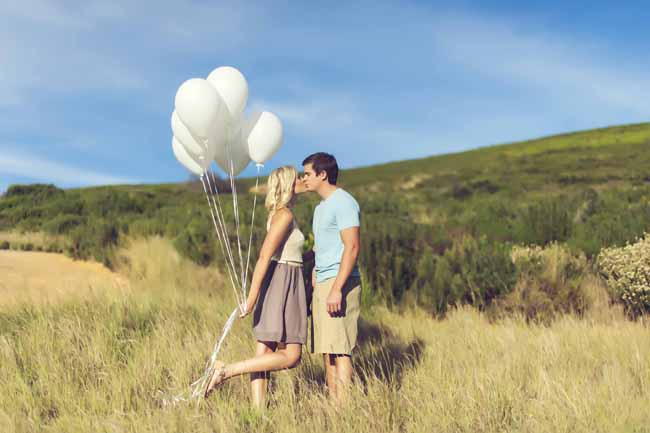 Bunnies and Balloons Engagement Shoot Ideas // Claire Thomson Photography