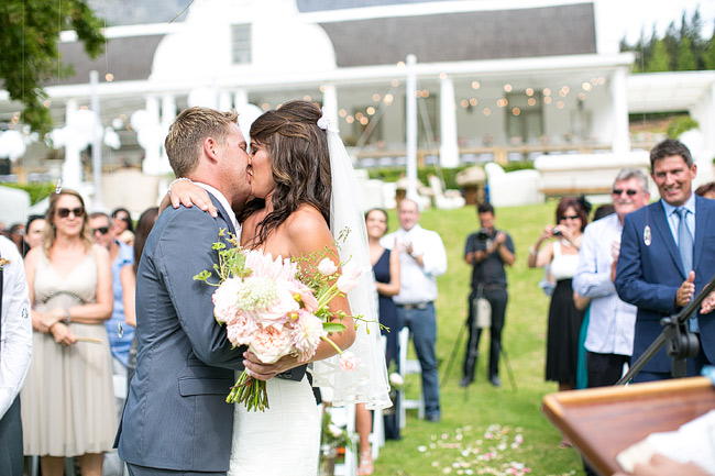 Outdoor Wedding Ceremony / Totally Gorgeous Glitter Blush Pink Gold South African Wedding / Adene Photography /