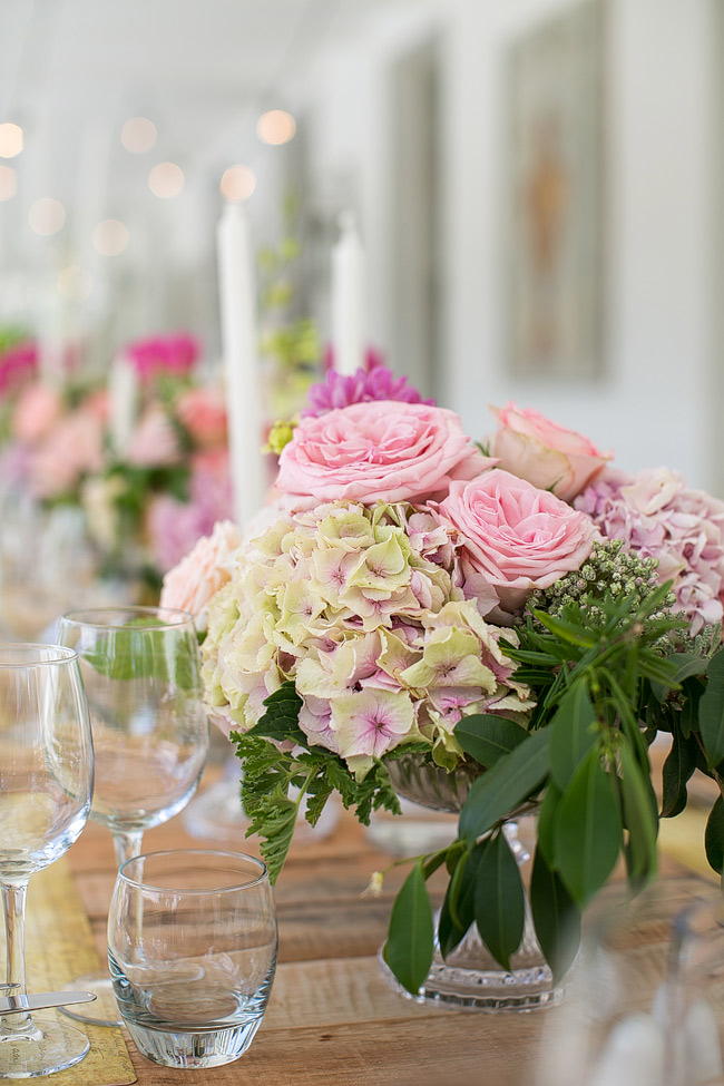 Wedding Decor: Outdoor Spring Tablescape / Totally Gorgeous Glitter Blush Pink Gold South African Wedding / Adene Photography /