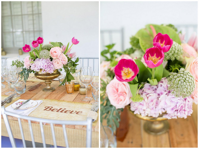 Wedding Decor: Outdoor Spring Tablescape / Totally Gorgeous Glitter Blush Pink Gold South African Wedding / Adene Photography /