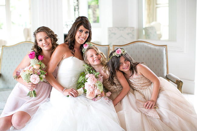 Glittering Flower girls / Totally Gorgeous Glitter Blush Pink Gold South African Wedding / Adene Photography /