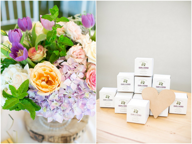  Bright Yellow Purple Pink Tulip Garden Wedding Floral Table Decor at Olive Rock// Adene Photography // Anli Wahl Flowers