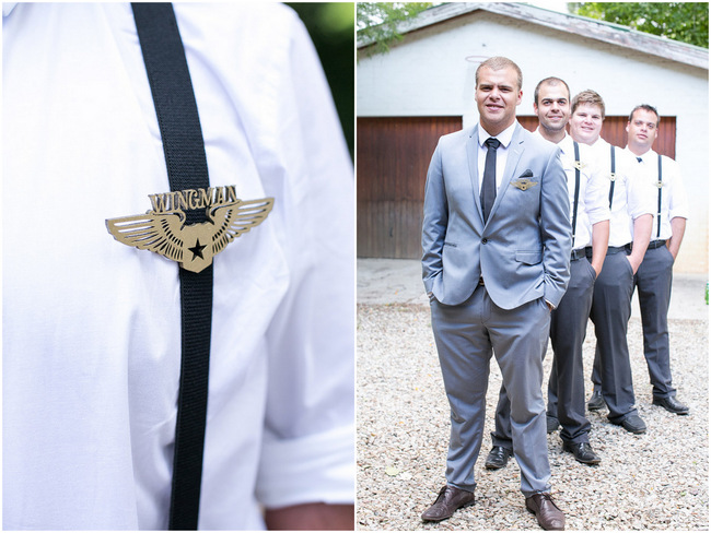 Wingman Groomsmen Badges // Adene Photography 