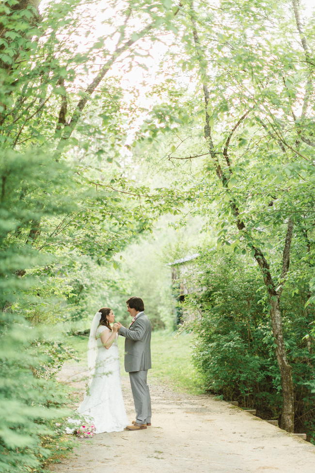 Outdoor Couple Portraits  // Old Southern Charm Garden Wedding in Pink and Gray // JoPhoto 