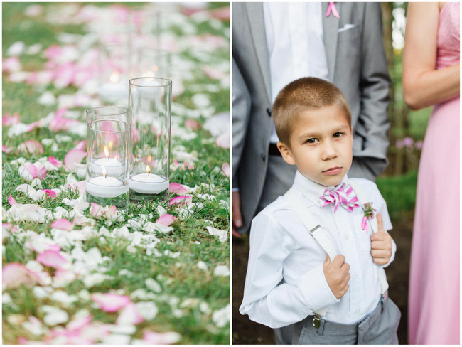 Outdoor Ceremony // Old Southern Charm Garden Wedding in Pink and Gray // JoPhoto 