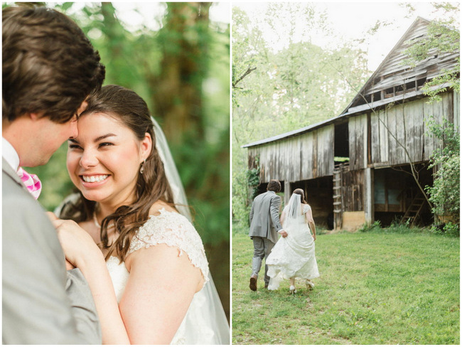 Outdoor Couple Portraits  // Old Southern Charm Garden Wedding in Pink and Gray // JoPhoto 