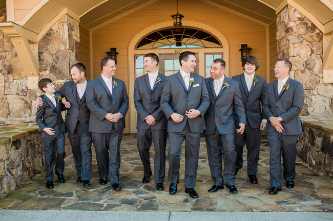 Groomsmen attire // Rustic Country Wedding in Blush Navy // Meet The Burks Photography