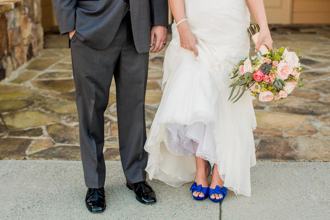 Navy Blue Wedding Shoes // Rustic Country Wedding in Blush Navy // Meet The Burks Photography