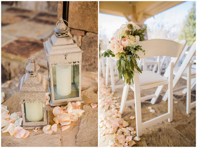 Wedding Ceremony Decor // Rustic Country Wedding in Blush Navy // Meet The Burks Photography