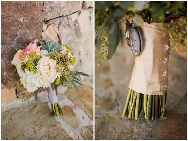Succulent Bouquet  // Rustic Country Wedding in Blush Navy // Meet The Burks Photography