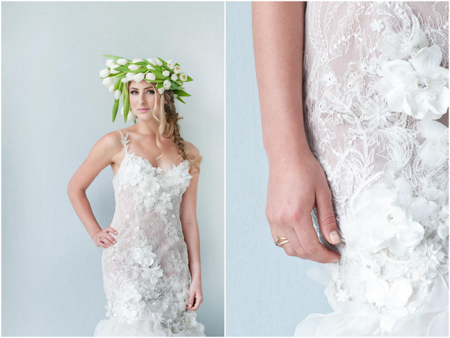 Chic Fresh White Wedding Style/ Anna Georgina by Kobus Dippenaar dress / ST Photography/ Nina Brown Stylist / Blank Canvas Events