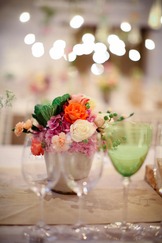 Fl;oral Centerpiece // Reception Decor // Colourful Nooitgedacht Wedding on a rainy South African day  // Nikki Meyer photography