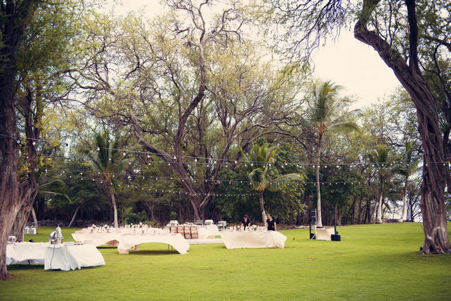 Outdoor Wedding Reception // Rustic Coral & Mint Destination Beach Wedding Reception // BellaEva Photography