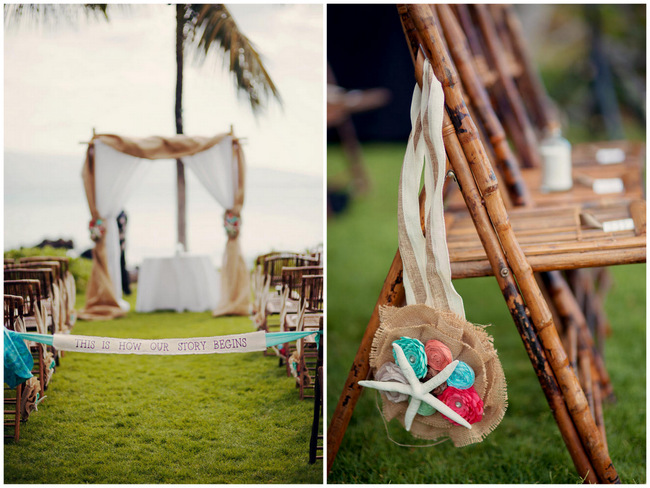 Rustic Coral & Mint Destination Beach Wedding // BellaEva Photography