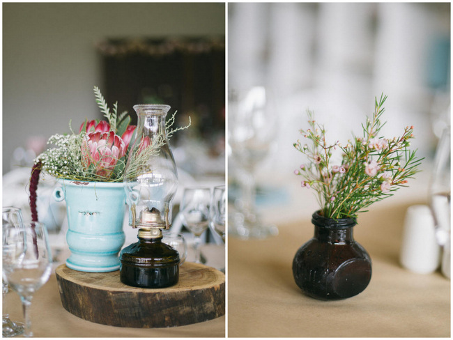 Market Style Bohemian Table Decor & Flower Ideas // Earthy Farmstyle Rustic Wedding // Jenni Elizabeth Photography