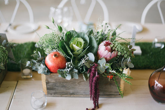 Market Style Bohemian Table Decor & Flower Ideas // Earthy Farmstyle Rustic Wedding // Jenni Elizabeth Photography