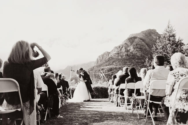 Outdoor Mountain Wedding Ceremony at Silvermist, Cape Town // Moira West Photography