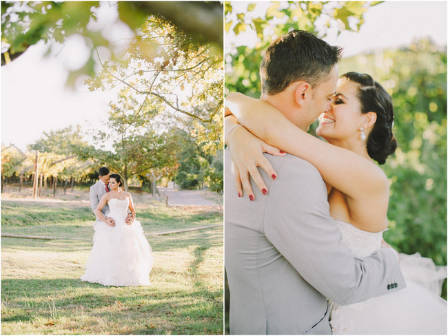 Romantic Outdoor Couple Wedding Photo Ideas and Poses // Elegant Grey and Burgundy Vintage Wedding at Nantes Estate // Charlene Schreuder Photography