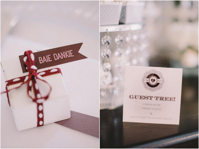 Elegant Grey and Burgundy Vintage Wedding Decor at Nantes Estate // Charlene Schreuder Photography