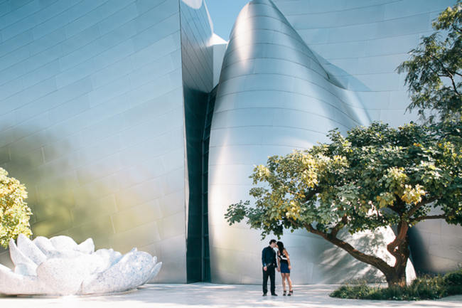 Los Angeles Union Station Engagement Couple Shoot - Thousand Crane Photography