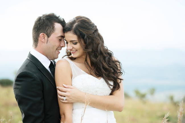 Dreamy Outdoor Couple Portraits // Pink and Grey Lace Filled South African Wedding // Stella Uys Photography