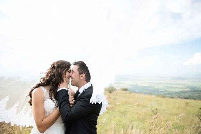 Dreamy Outdoor Couple Portraits // Pink and Grey Lace Filled South African Wedding // Stella Uys Photography