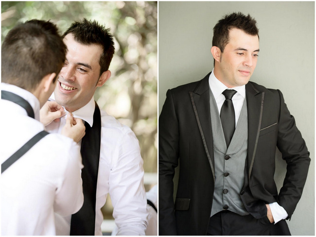 Groom // Pink and Grey Lace Filled South African Wedding // Stella Uys Photography