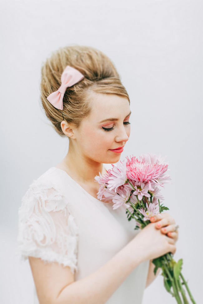 Cute Pink and White Retro, Sixties- Inspired Wedding Ideas // Ping Photography 