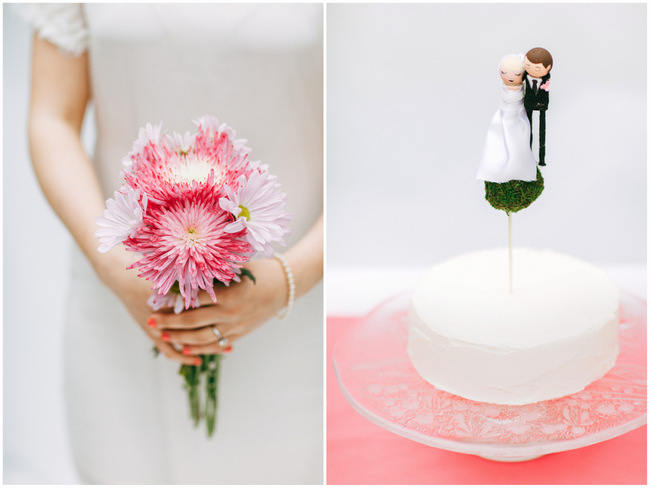 Cute Pink and White Retro, Sixties- Inspired Wedding Ideas // Ping Photography 