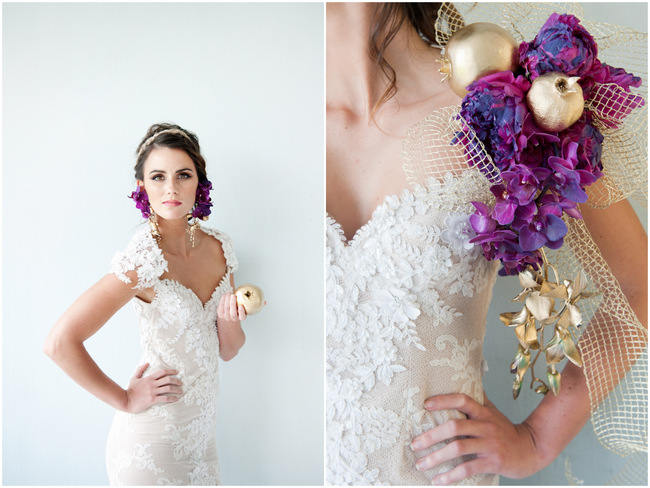 Radiant Orchid Purple and Gold Wedding Ideas // ST Photography