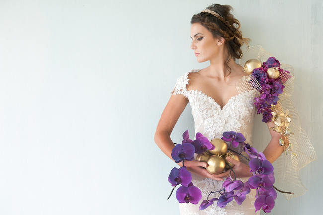 Radiant Orchid Purple and Gold Wedding Ideas // ST Photography