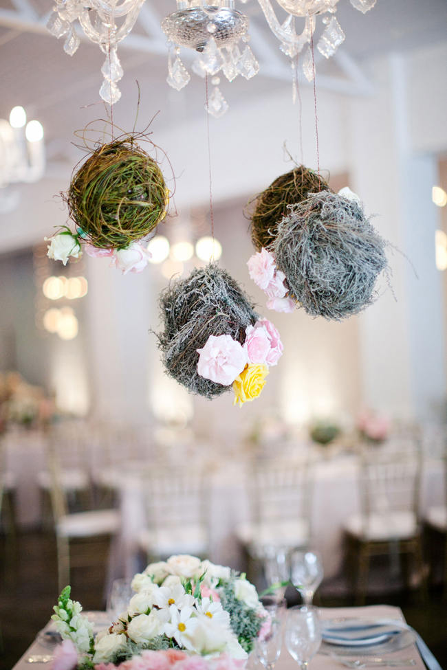 Suspended Hanging Wedding Reception Decor // Romantic South African Molenvliet Wedding in Pink and Ivory (Moira West Photography) (47)