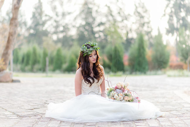 each Rose and Blush Protea Rustic Bouquet // Rustic Fall Wedding Ideas // Lightburst Photography // Flowers: Dear Love Events // Wedding Dress : White Lilly Bridal