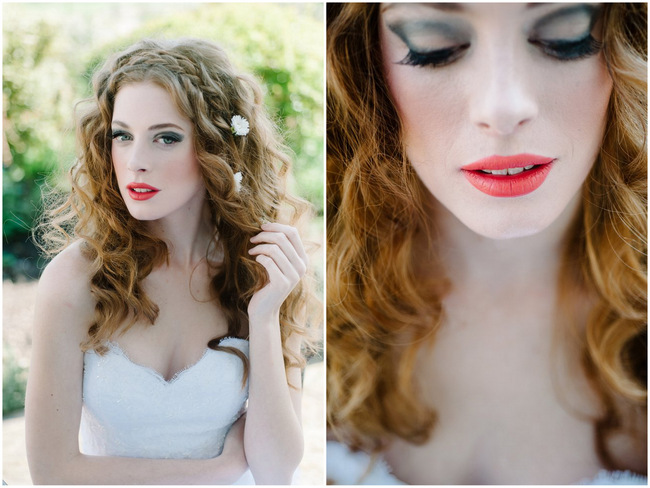 Wedding Hairstyle Ideas for Long Hair // Debbie Lourens Photography // Fringe Hair and Make-up