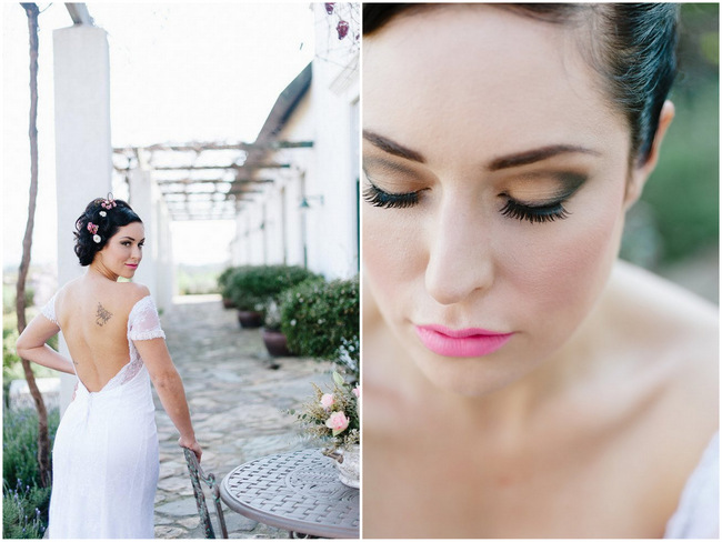 Wedding Hairstyle Ideas for Long Hair // Debbie Lourens Photography // Fringe Hair and Make-up